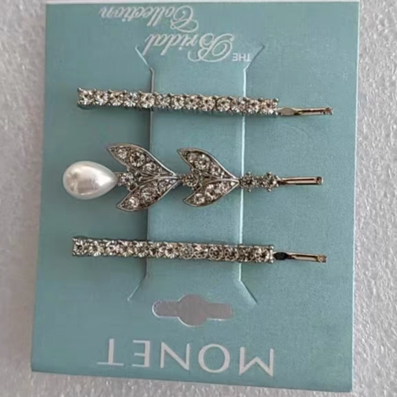 NWT Monet The Bridal Collection Hair Clips - Picture 6 of 8